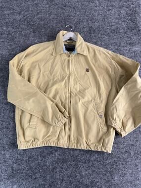 Vintage Knights Bridge Jacket Womens Medium Bomber Full Zip Casual Yellow N95